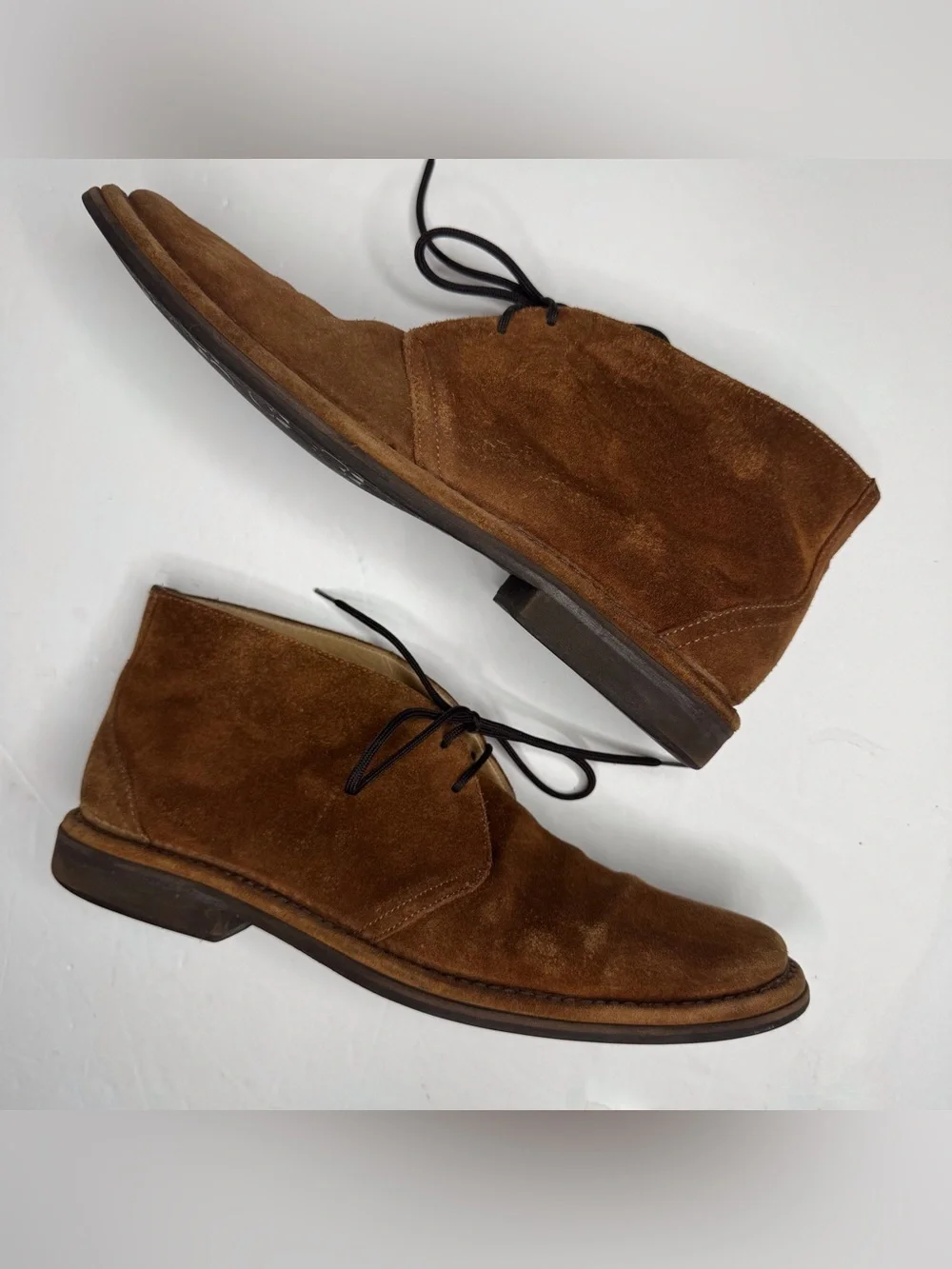 Coach Ace Men's Brown Suede Leather Chukka Boots 8.5 D Made in Italy Preppy Boho